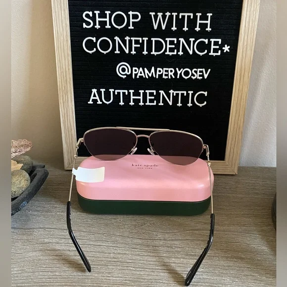 Kate Spade 60MM Maisie Aviator Polarized Sunglasses display picture 1